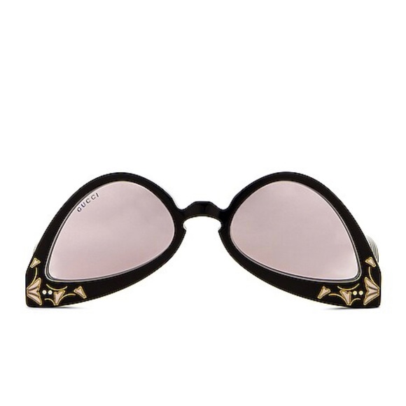 GUCCI Inverted Multilayer Acetate Cat-Eye Sunglasses NEW, with black GUCCI case! - Picture 2 of 15